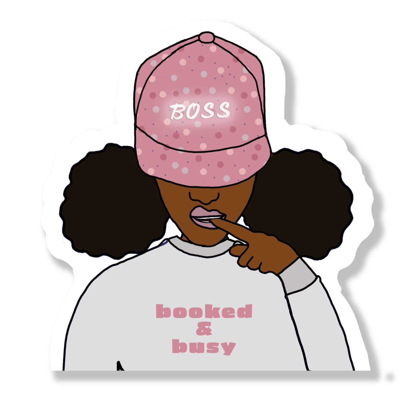 Black girl: 5 sticker pack