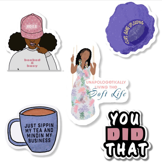 “Black Girl” Die Cut Sticker Pack