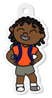 Miles Backpack Acrylic Keychain