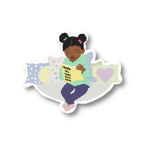 Young Black Queen Die Cut Sticker