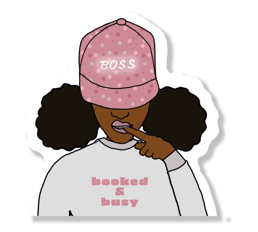 “Booked and Busy” Die Cut Sticker